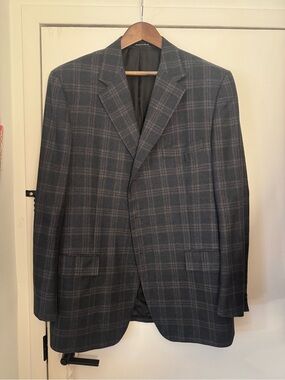 Faconnable grey plaid blazer - made in Italy